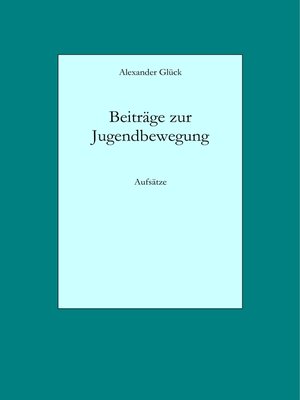 cover image of Beiträge zur Jugendbewegung